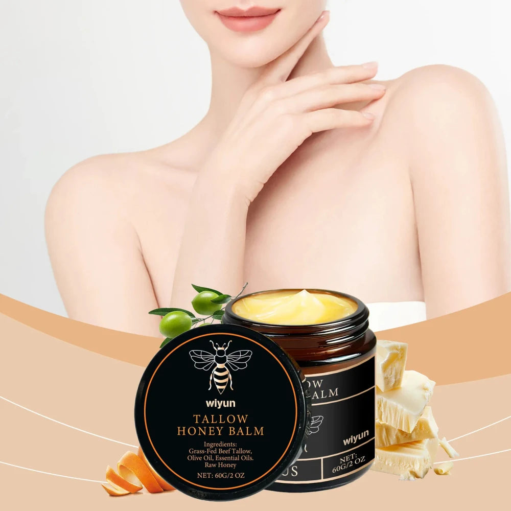 Organic Grass Fed Beef Tallow and Raw Honey Balm