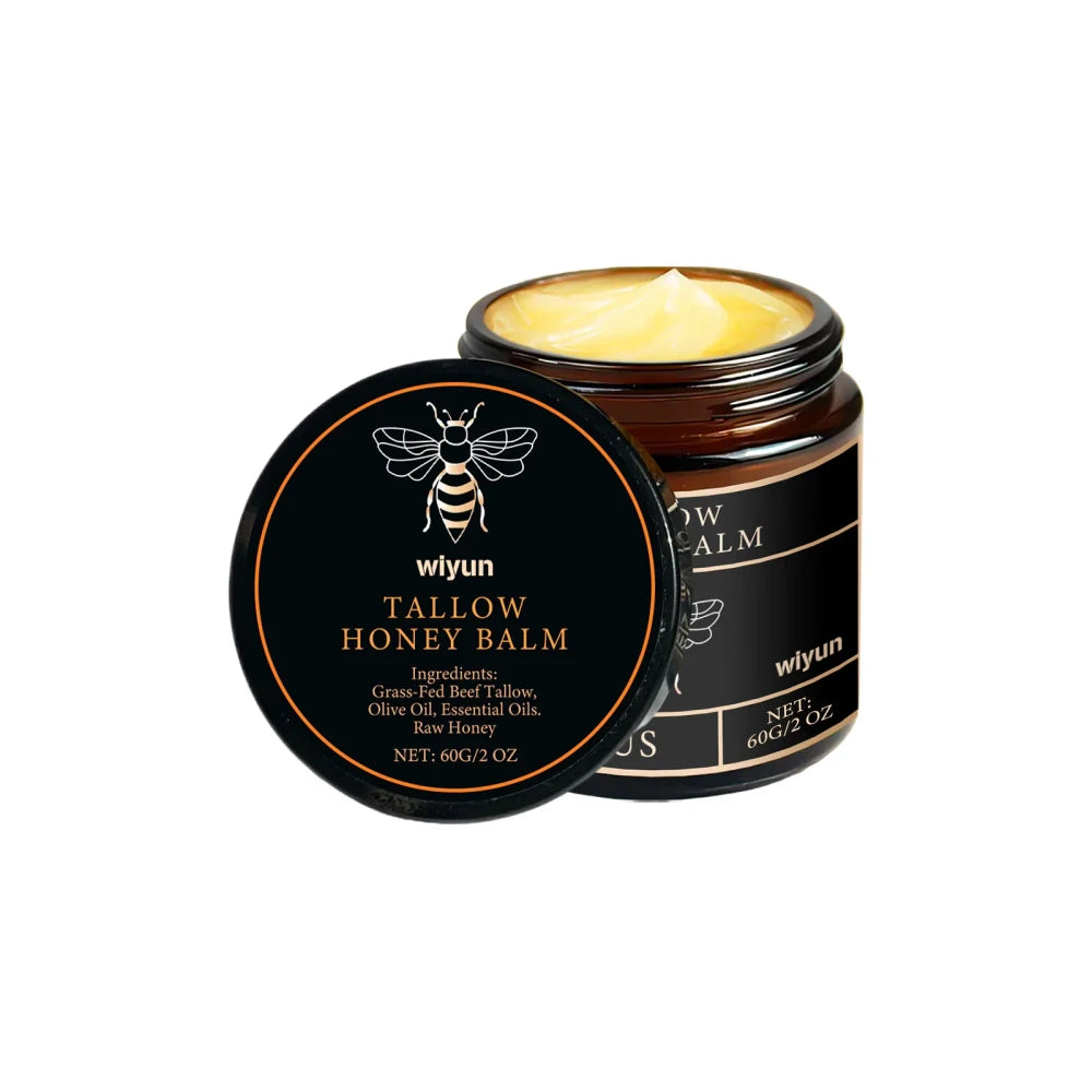 Organic Grass Fed Beef Tallow and Raw Honey Balm