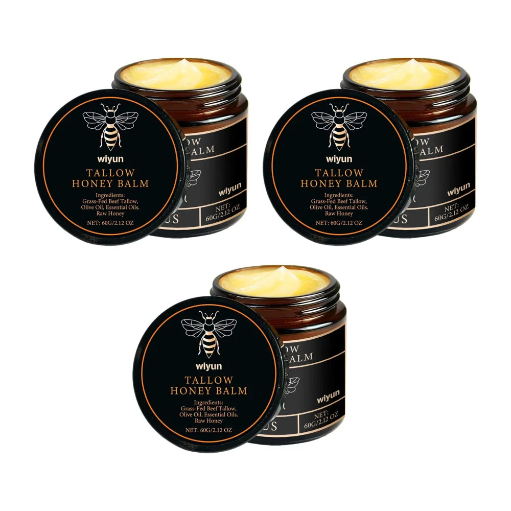 Organic Grass Fed Beef Tallow and Raw Honey Balm
