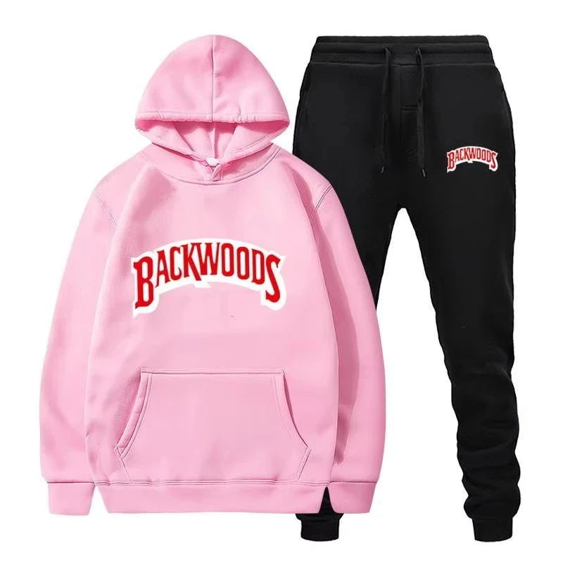 Fleece Hoodie Tracksuit Set