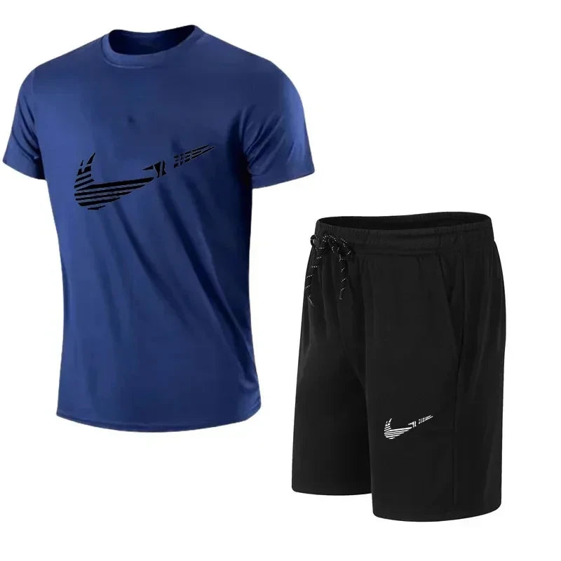 Casual Mens Summer Tracksuit Shorts Set