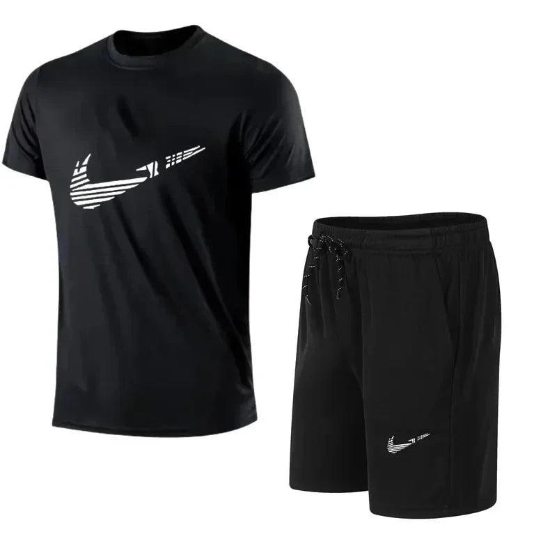 Casual Mens Summer Tracksuit Shorts Set
