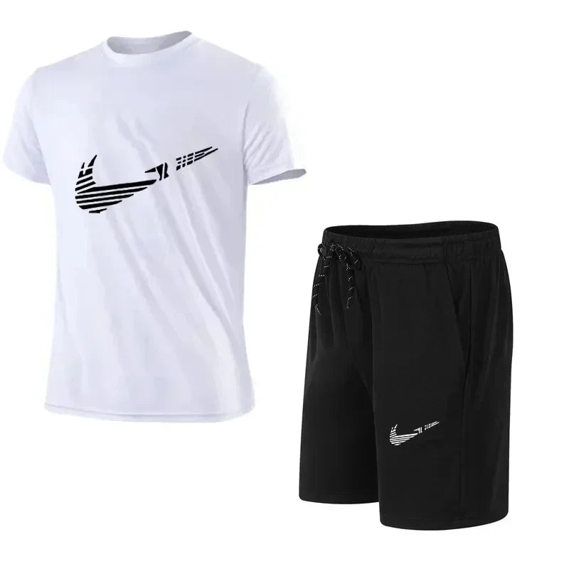 Casual Mens Summer Tracksuit Shorts Set