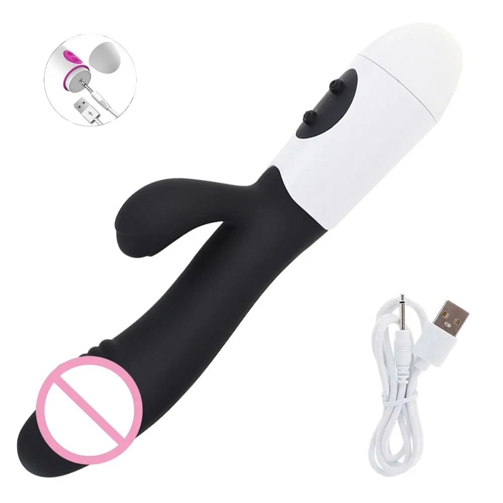 Silicone Dual Stimulating Rabbit Vibrator