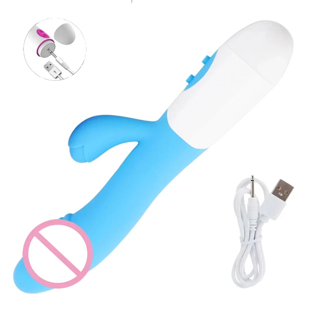 Silicone Dual Stimulating Rabbit Vibrator