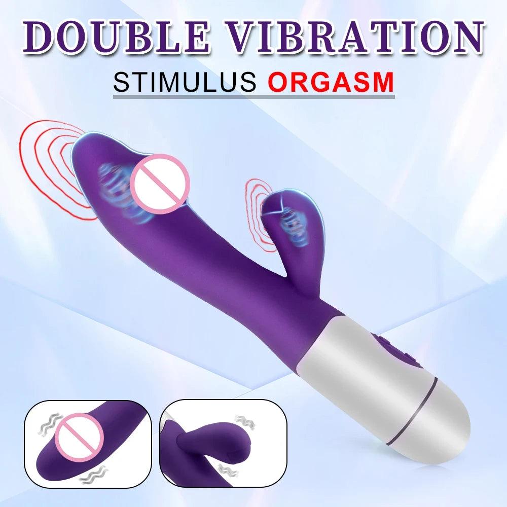 Silicone Dual Stimulating Rabbit Vibrator