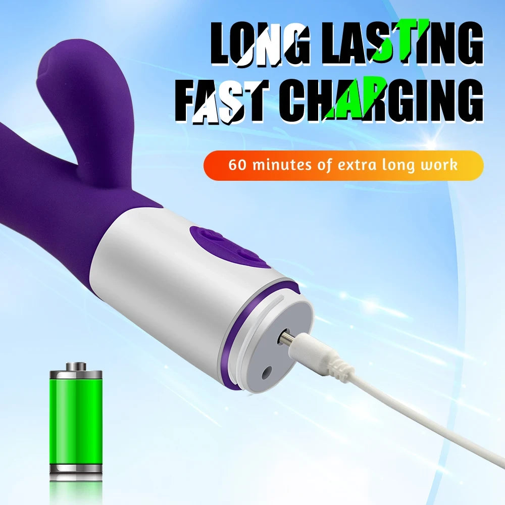 Silicone Dual Stimulating Rabbit Vibrator