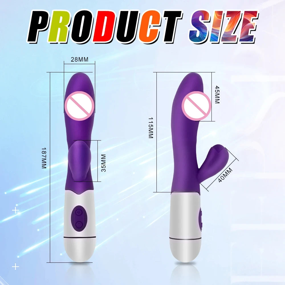 Silicone Dual Stimulating Rabbit Vibrator