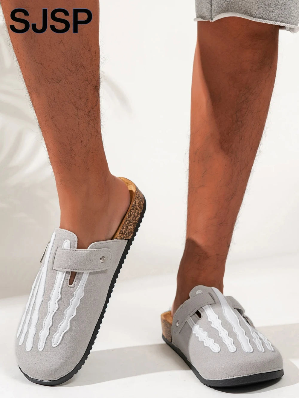 Skeleton Print Slip-On Sandals