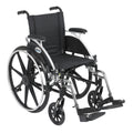 Viper Wheelchair with Flip Back Removable Arms, Desk Arms, Swing away Footrests, 12" Seat